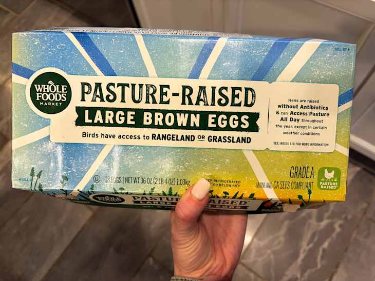 Whole Foods Market Pasture-Raised Large Brown Eggs.