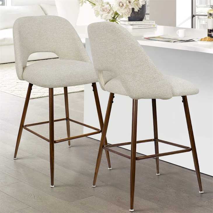 Wade Logan Berneta Upholstered Counter Stools, Set of 2 at Wayfair
