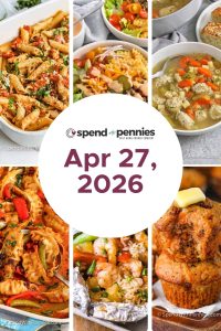 Weekly Meal Schedule for April 27, 2026