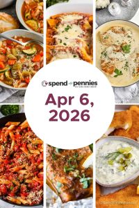 Weekly Meal Schedule for April 6, 2026