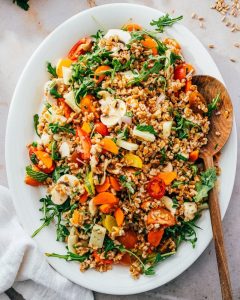 Wholesome Farro Salad with Crisp Vegetables and Fresh Herbs