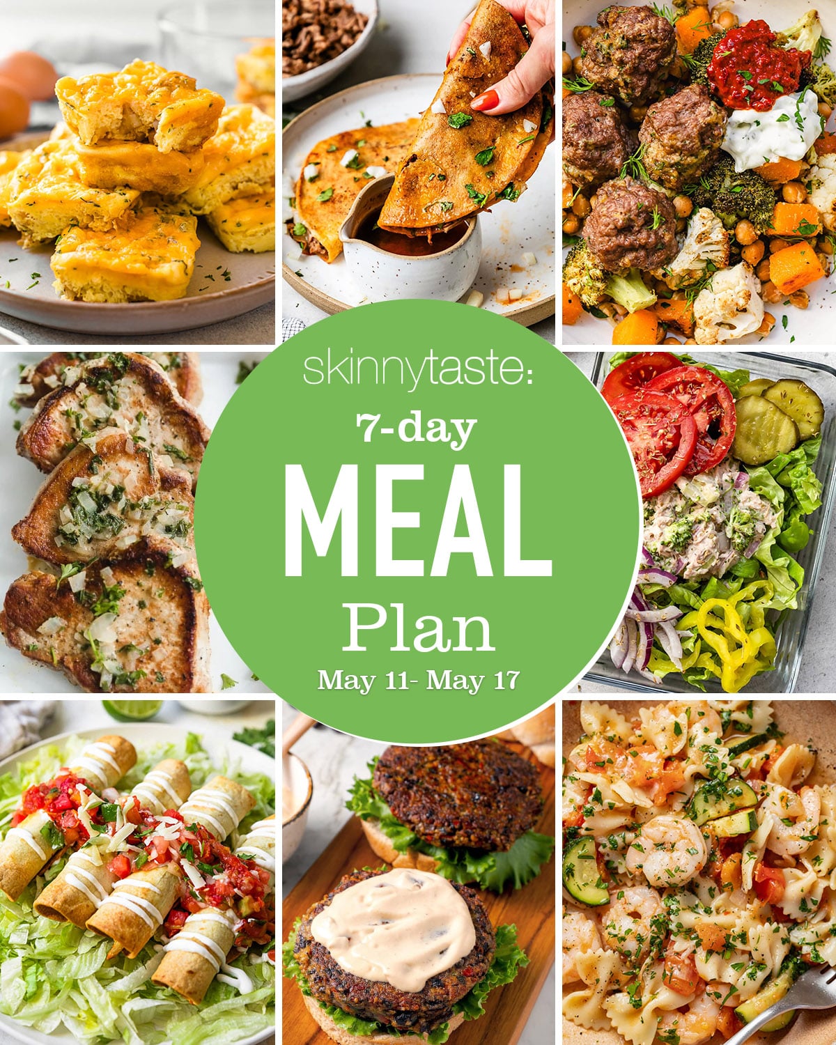 7-Day Nutritious Meal Schedule for May 11-17