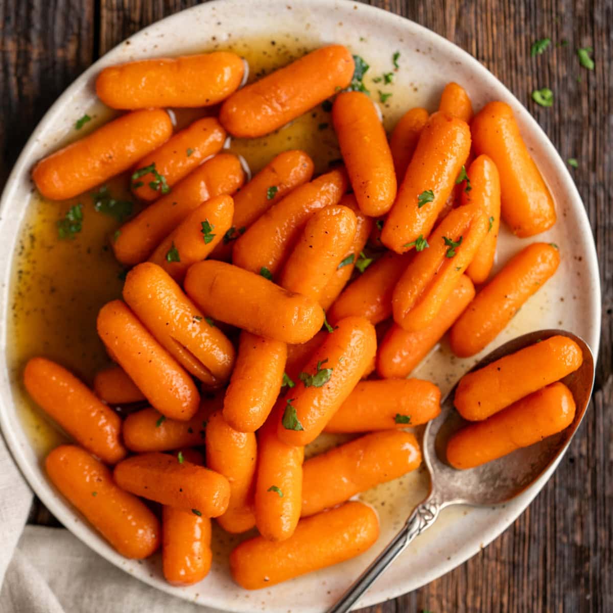 Carrots Coated with Brown Sugar