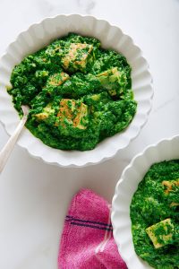 Curry with Spinach and Cottage Cheese