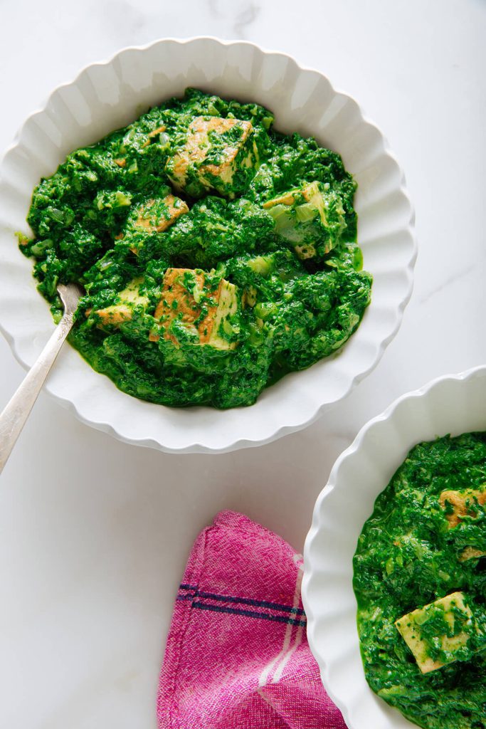 Curry with Spinach and Cottage Cheese