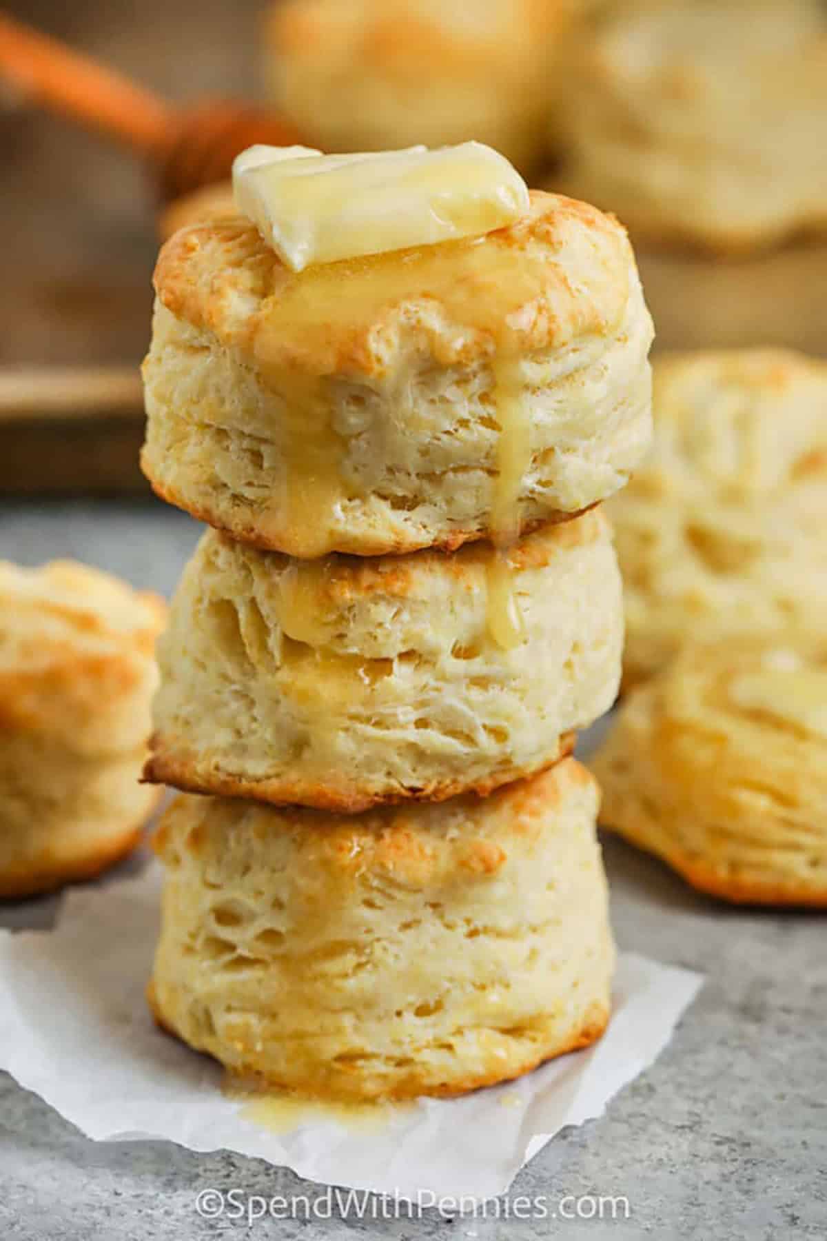 Ideally Flaky Warm Buttery Biscuits