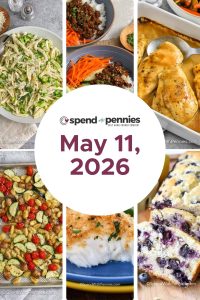 Informative Weekly Meal Schedule for the Week of May 11, 2026