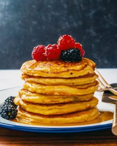 Light and Airy Pancakes Prepared with Cottage Cheese