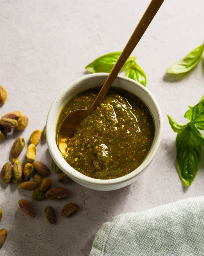 Pesto Sauce Recipe with Pistachios