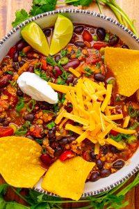 Quinoa Chili with Lentils and Beans