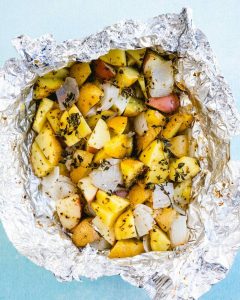 Recipe for Grilled Potatoes Wrapped in Foil