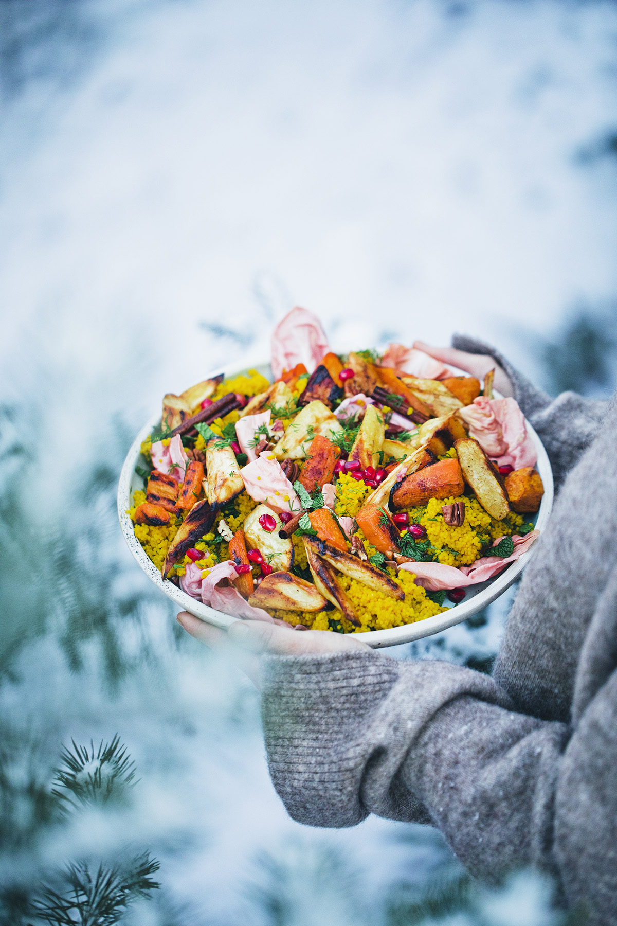 Saffron and Millet Salad for Winter Festivities