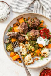 Sheet Pan Meatball Bowls Perfect for Meal Preparation