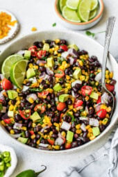 Southwestern Black Bean Salad Packed with Fiber and Summer Tastes