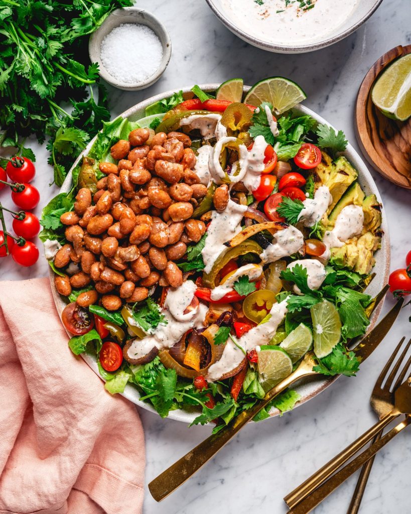 Stuffed Fajita Salad with Vegetable or Chicken Choices