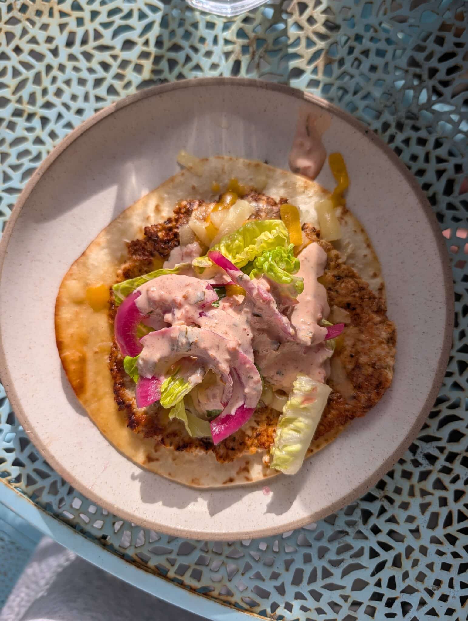Chicken Tacos in Smash Burger Fashion