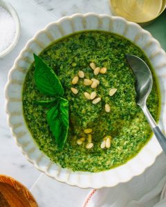 How to Prepare Traditional Basil Pesto Sauce
