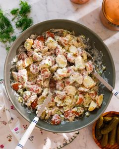 Potato Salad featuring Dill Pickles