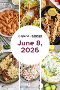 Weekly Meal Schedule for the Week of June 8, 2026