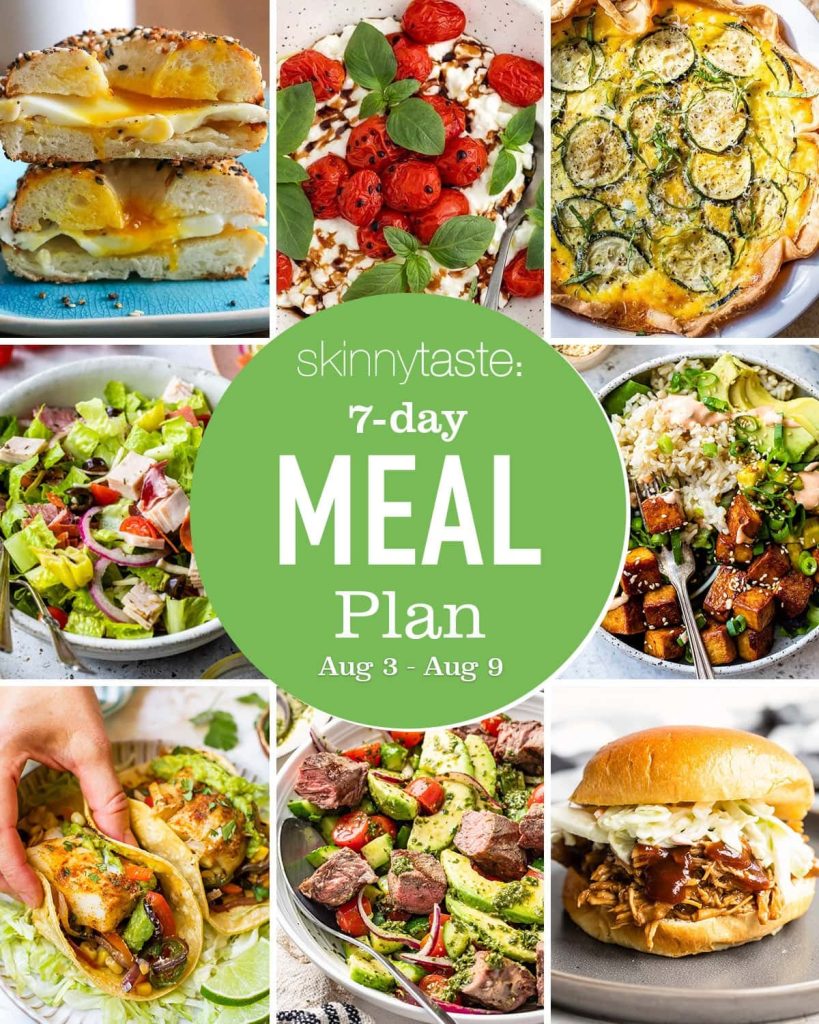 7-Day Nutritious Meal Schedule for August 3-9