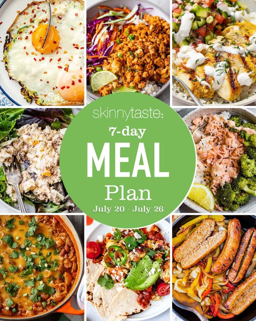 7-Day Nutritious Meal Schedule for July 20-26