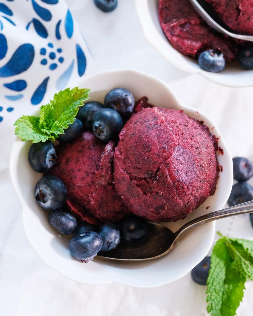 How to Create Blueberry Sorbet Using Only 3 Ingredients