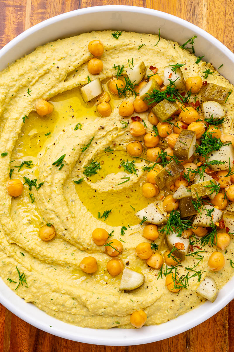 Hummus Seasoned with Dill Pickle