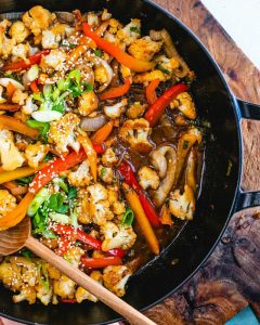 Sautéed Cauliflower with Veggies and Seasonings