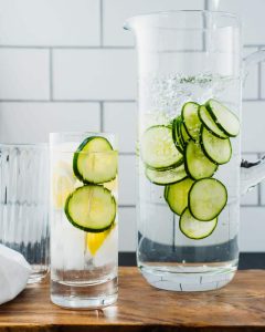 Steps for Making Cucumber-Infused Water