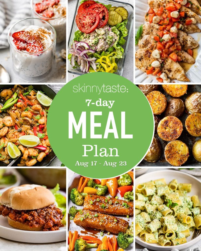 7-Day Nutritious Meal Schedule for August 17-23