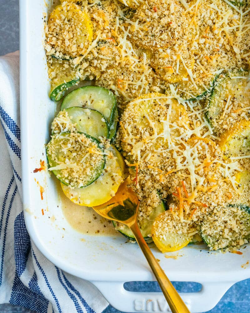 Casserole Prepared with Zucchini and Squash