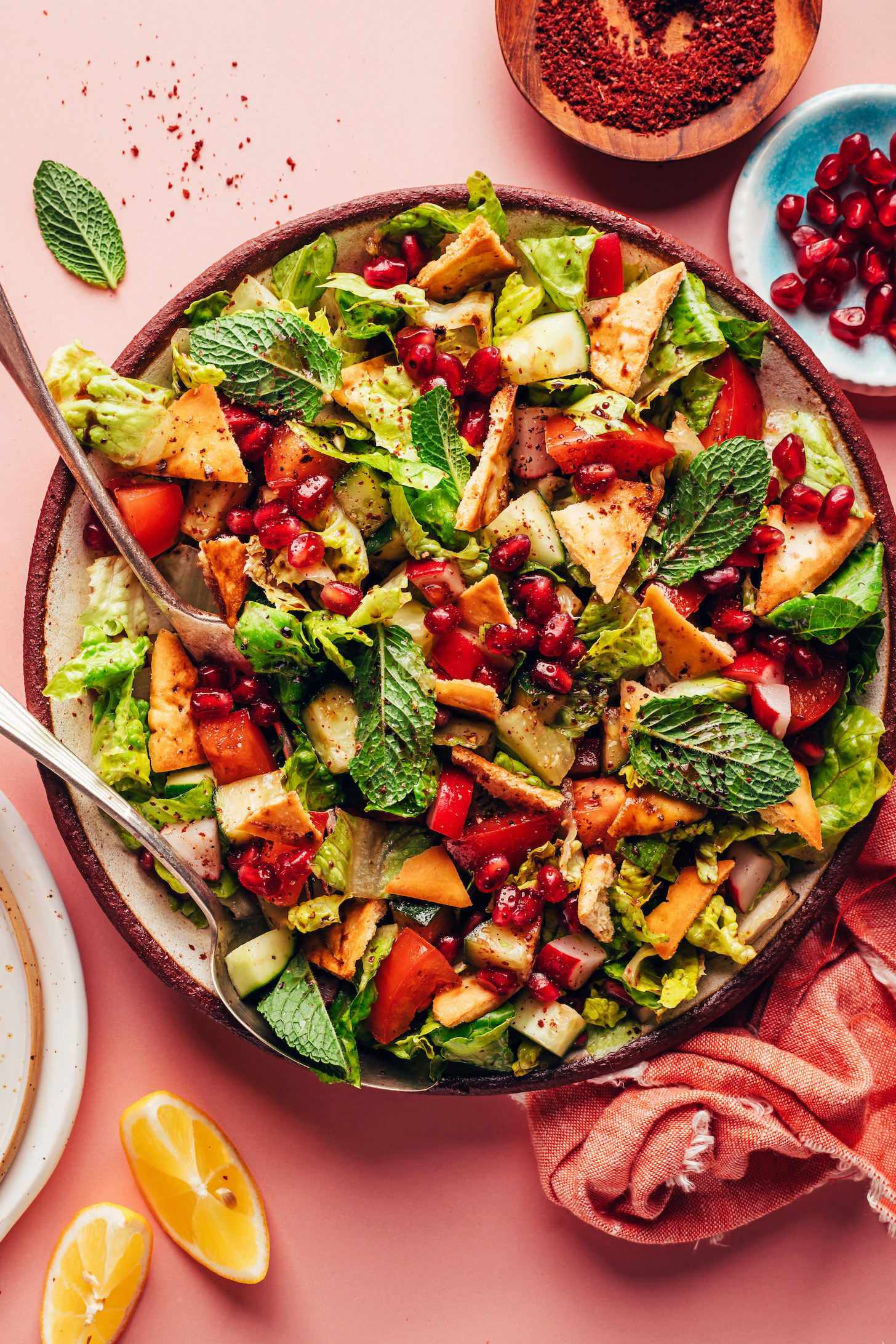Easy Fattoush Salad Recipe (Serves 1 Bowl)