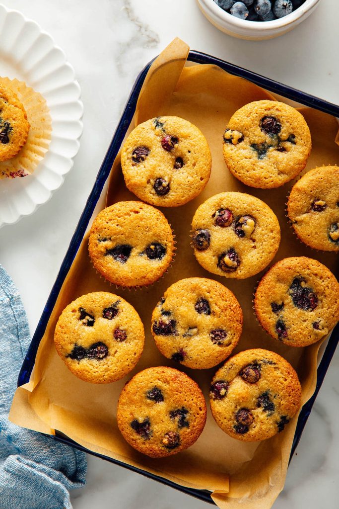 Gluten-Free Blueberry Muffins Prepared with Almond Flour