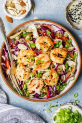 High-Protein, High-Fiber Crispy Miso Shrimp Salad Recipe