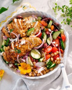Mediterranean-Inspired Greek Chicken Salad Dish
