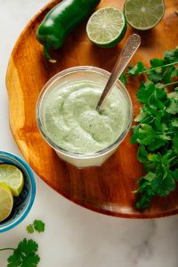 Sauce Prepared with Cilantro and Lime