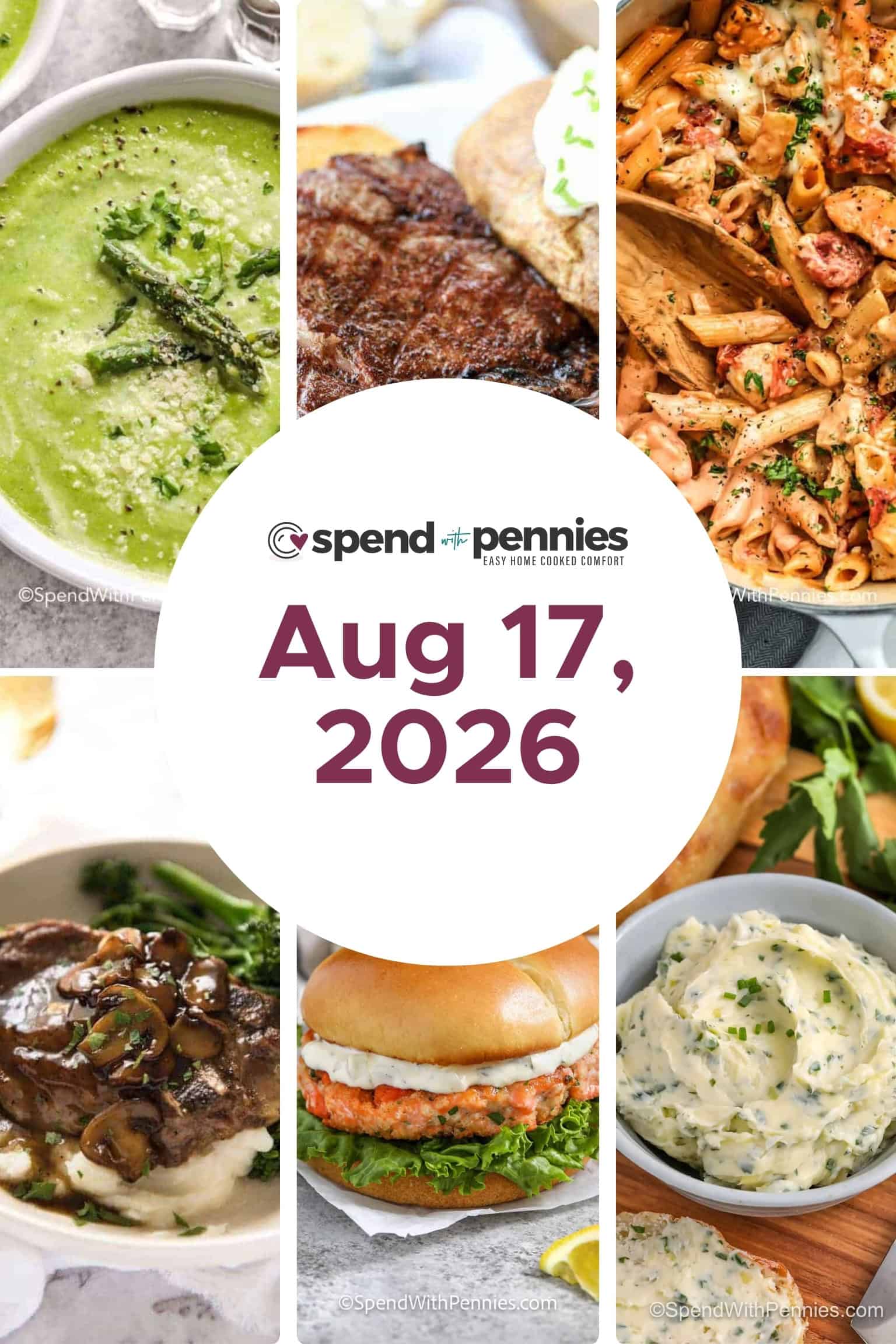 Weekly Meal Schedule for August 17, 2026
