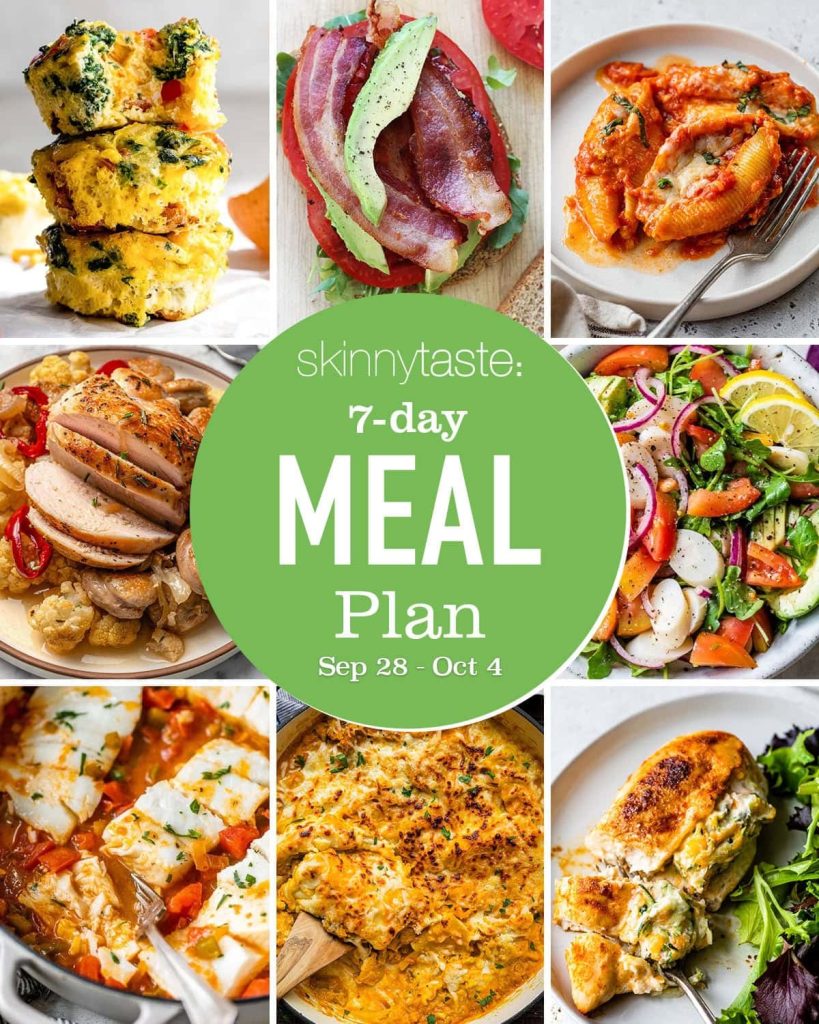 7-Day Nutritious Meal Schedule for September 28 to October 4