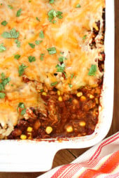 End-of-Season Veggie Enchilada Casserole Recipe