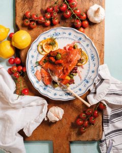 Mediterranean Diet Dish: Easy Salmon with Veggies