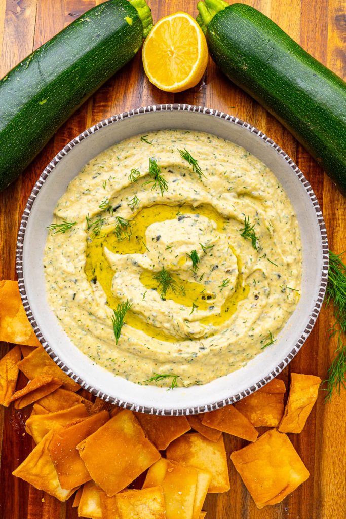 Oven-Roasted Zucchini and Tzatziki Sauce Spread