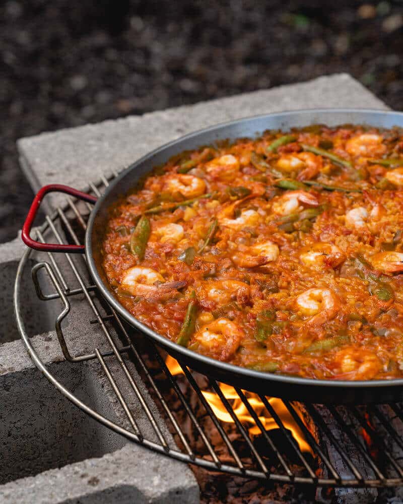 Paella Prepared Over an Open Flame