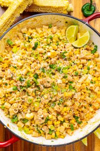 Pasta with Chicken and Corn in Mexican Style
