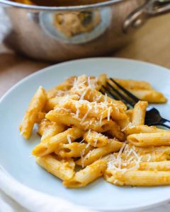 Penne Pasta with Silky Pumpkin Sauce