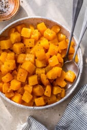 Roasted Butternut Squash with Maple Syrup Glaze