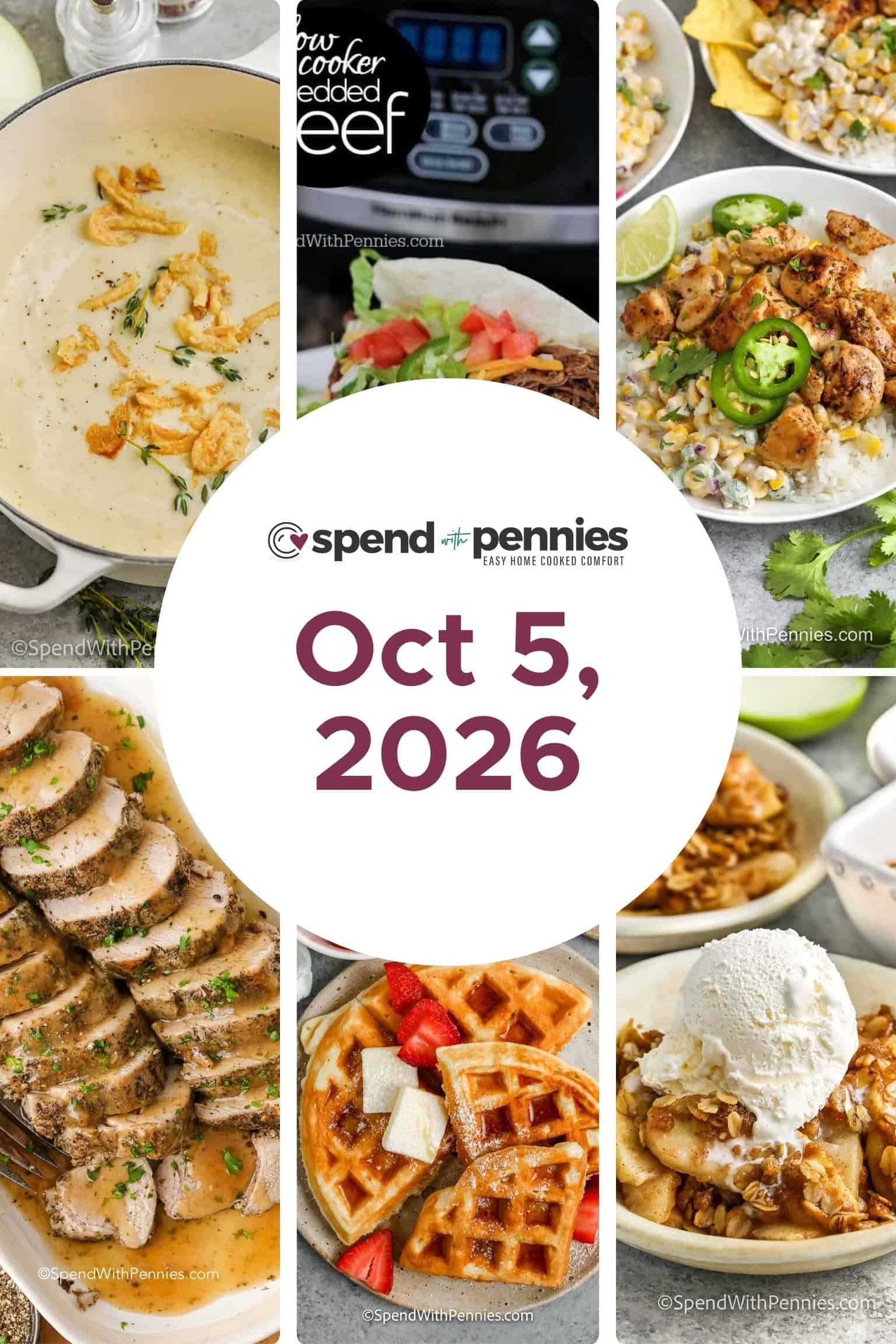 Weekly Dining Schedule for October 5, 2026