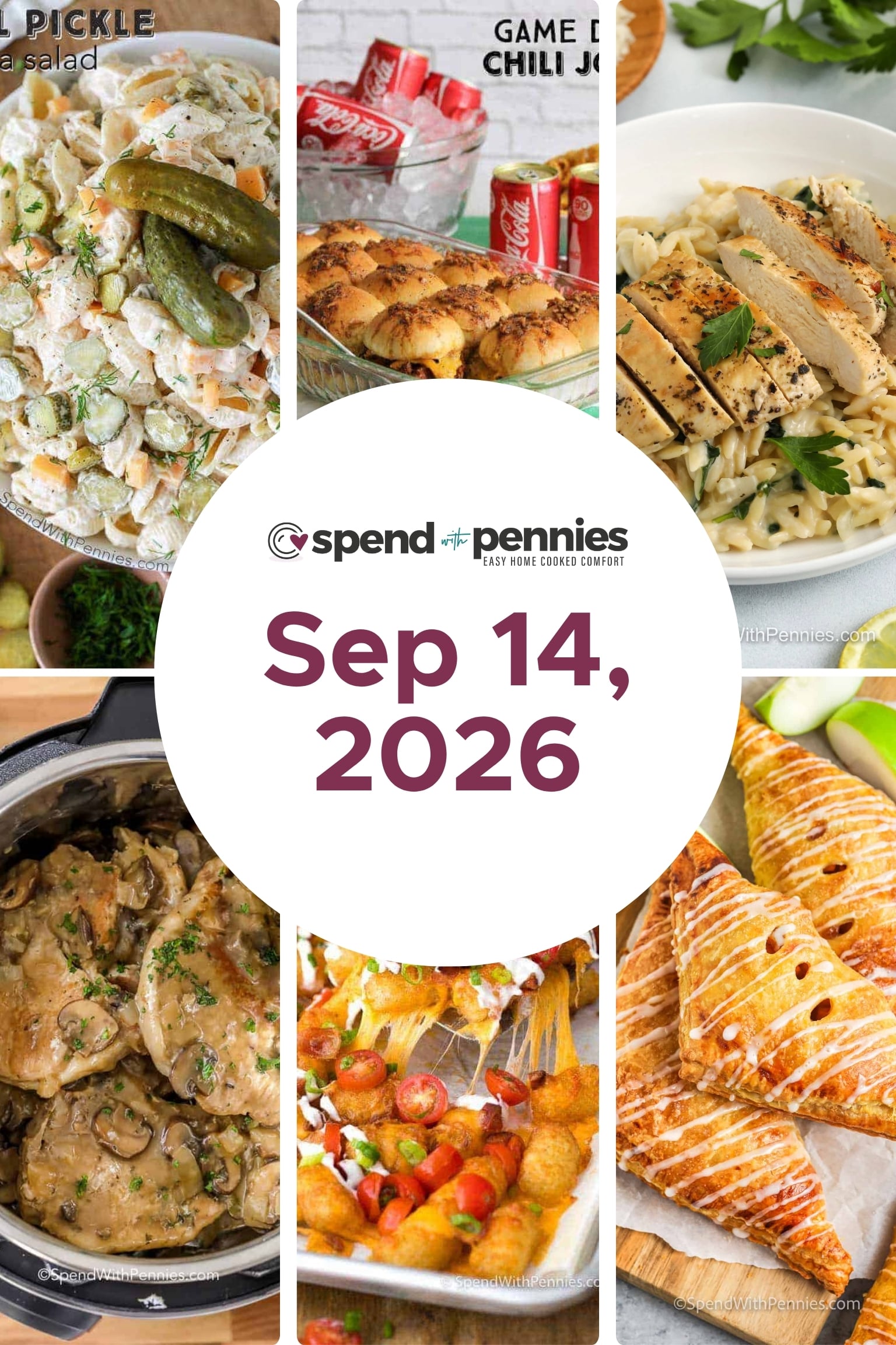 Weekly Meal Schedule for September 14, 2026