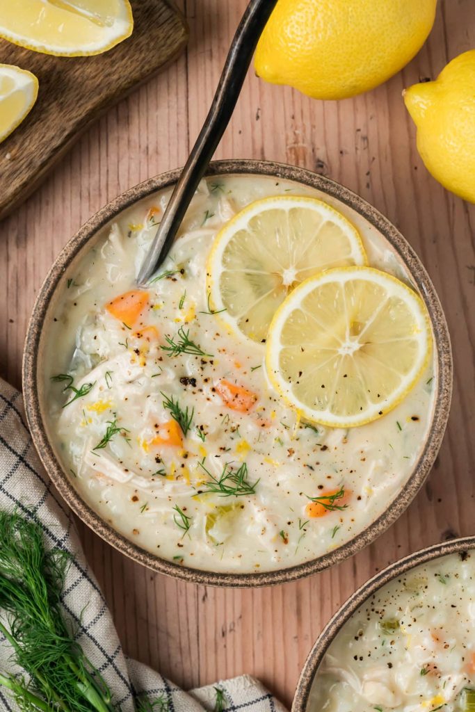 Classic Greek Avgolemono Soup Recipe