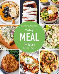 Free 7 Day Healthy Meal Plan (Oct 26-Nov 1)