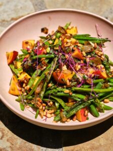 Green Bean Salad with Peaches